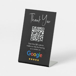 Expositor En L Black 5 Star Review Business reseña el código QR