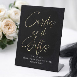 Expositor En L Black and Gold Cards and Gifts Bridal Shower