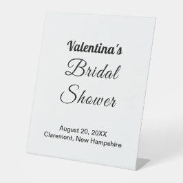 Expositor En L Black and White Typography Bridal Shower