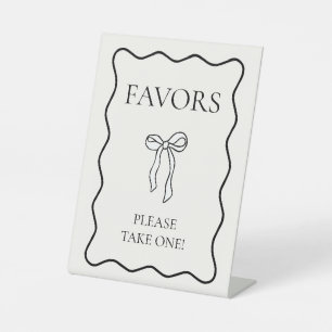Expositor En L Black Bow Bridal Shower Favor