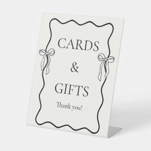 Expositor En L Black Bow Tie Knot Bridal Shower Cards and Gifts
