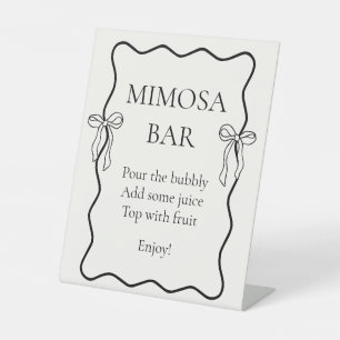 Expositor En L Black Bow Tie the Knot Bridal Shower Mimosa Bar