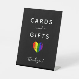 Expositor En L Black Paint Stroke Pride Tarjetas de Corazón y Reg