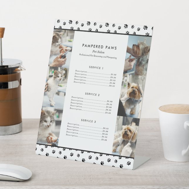 Expositor En L Black Paw imprime Collage de fotos Mascota Salon S (In Situ)