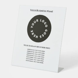 Expositor En L Blanco añade tu propio texto y logotipo