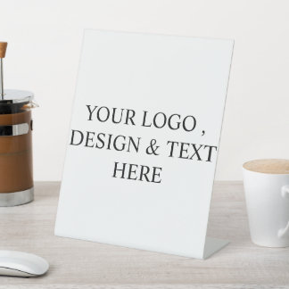 Expositor En L Blanco Personalizado – Su logotipo y texto aquí