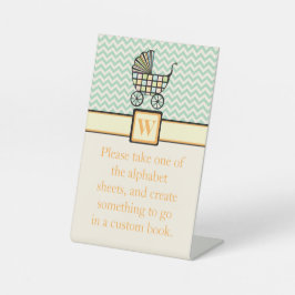 Expositor En L Bloques de bebé bloquean Rótulo Pedestal