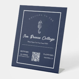 Expositor En L Blue and White Nautical Seahori Hospitality Wifi