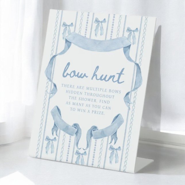 Expositor En L Blue Bow Boy Baby Shower Bow Hunt (Subido por el creador)