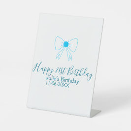 Expositor En L Blue bow happy 21ᵉʳ cumpleaños date