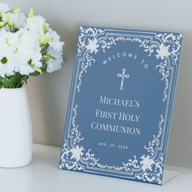 Expositor En L Blue Boy First Community Bienvenidos Elegante Vint (Subido por el creador)