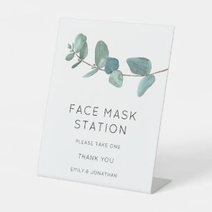 Expositor En L Blue Eucalyptus Leaves Face Mask Station
