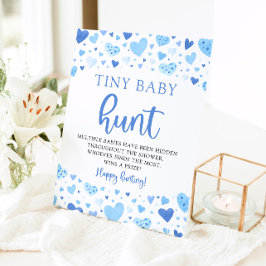 Expositor En L Blue Hearts Valentine Tiny Baby Hunt Shower Game