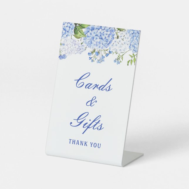 Expositor En L Blue Hydrangea Cards & Gifts (Anverso)