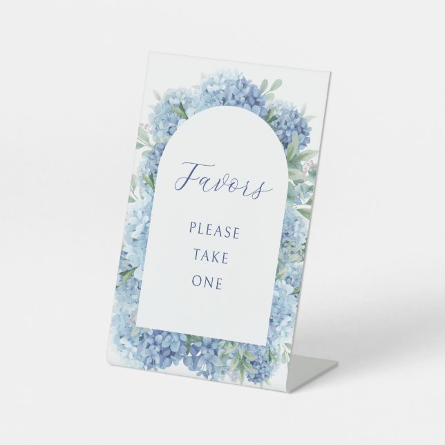Expositor En L Blue Hydrangea Favors (Anverso)