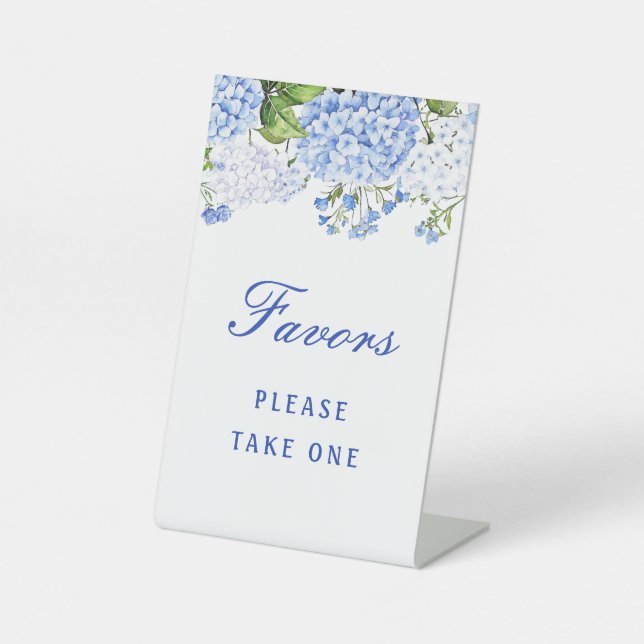 Expositor En L Blue Hydrangea Favors (Anverso)