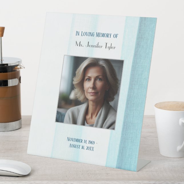 Expositor En L Blue In Love Memory Elegant Funeral Memorial (In Situ)