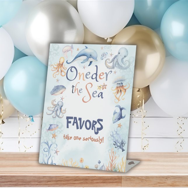 Expositor En L Blue Oneder the sea 1st birthday Favors (Subido por el creador)