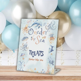 Expositor En L Blue Oneder the sea 1st birthday Treats