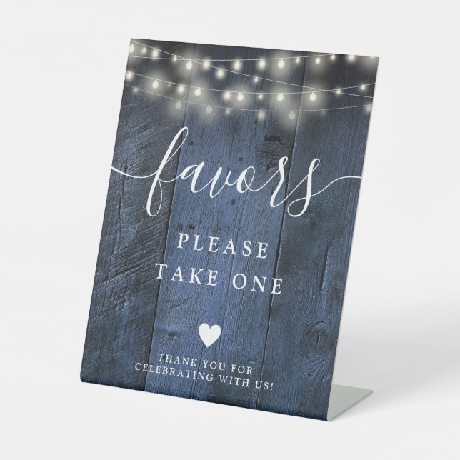 Expositor En L Blue Rustic Barn Wood String Lights Favoritos (Anverso)