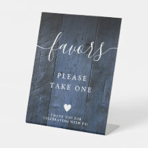 Blue Rustic Boho Barn Wood Favores