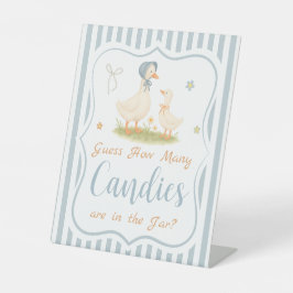 Expositor En L Blue Silly Goose Baby Shower adivina cuántos