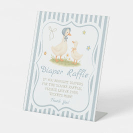 Expositor En L Blue Silly Goose Baby Shower Diaper Raffle