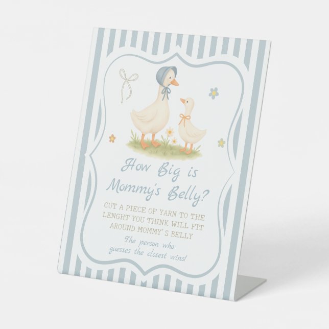 Expositor En L Blue Silly Goose Baby Shower Qué Grande Es Su Bell (Anverso)