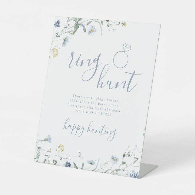 Expositor En L Blue Wildflower anillo caza boho juego de ducha de (Anverso)