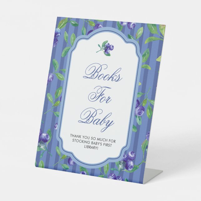 Expositor En L Blueberries Libros De Baby Shower Dulces Para Bebé (Anverso)
