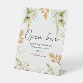 Expositor En L Blush Floral Gold Geometric wedding