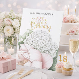 Expositor En L Blush Pink Peony Floral 18th Birthday 