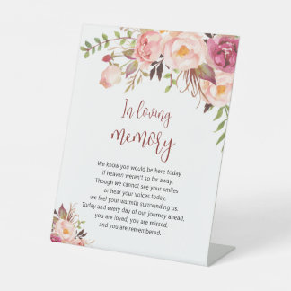 Expositor En L Blush Rose Chic Jardín Floral Arte En Memoria Amor