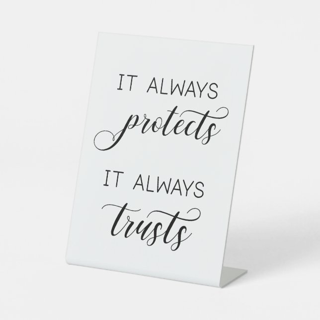 Expositor En L Boda '1 Corinthians 13' Siempre Protege (Anverso)