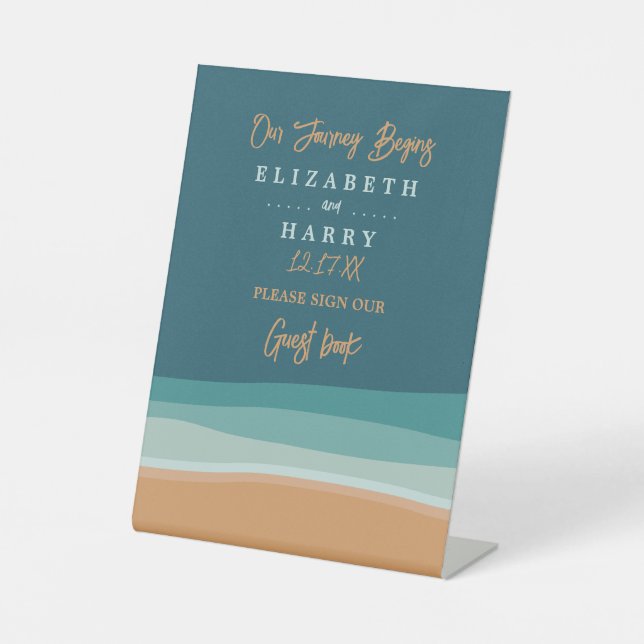 Expositor En L Boda abstracta de Ocean Beach (Anverso)