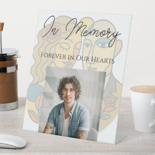 Expositor En L Boda artístico moderno de silueta en memoria