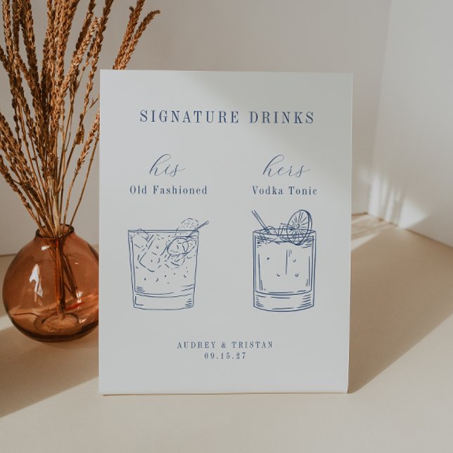 Expositor En L BODA azul costero CAPE COD Bebidas con firma (Subido por el creador)