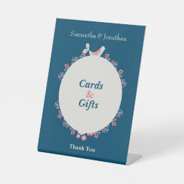 Expositor En L Boda azul sencillo de estilo folk moderno