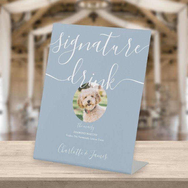 Expositor En L Boda azul turbio Mascota firma bebida (Subido por el creador)