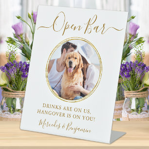 Expositor En L Boda Bar abierto Mascota de oro personalizado Bebi