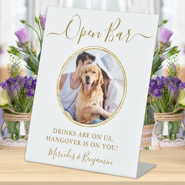 Expositor En L Boda Bar abierto Mascota de oro personalizado Bebi (Subido por el creador)