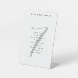 Expositor En L Boda blanco simple Lista de invitados Número de ta