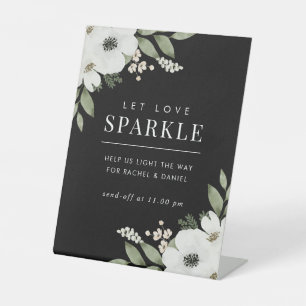 Expositor En L Boda botánico floral moderno Sparkler