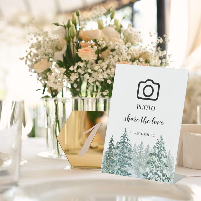 Expositor En L Boda Botánico Lantern de Pine Trees Rústico Invier (Winter Rustic Pine Trees Lantern Botanical Wedding Party Supplies)