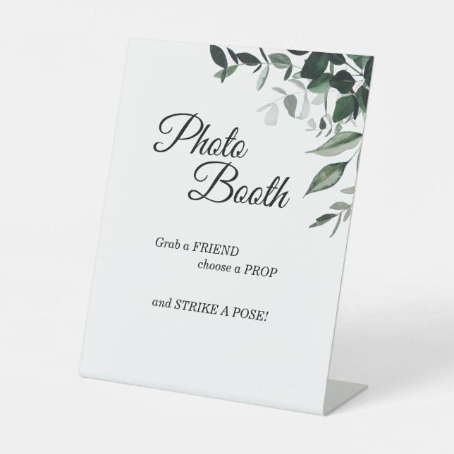 Expositor En L Boda Botánico Neutro Photo Booth (Anverso)