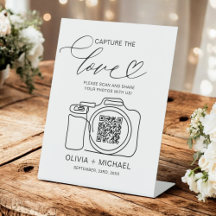 Boda Capturar el código QR de amor Foto compartida