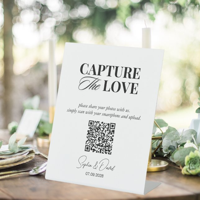 Expositor En L Boda Capturar El Rótulo De Código QR De Love Photo (Subido por el creador)