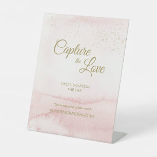 Expositor En L Boda color de agua rosa tipo oro Captura el amor