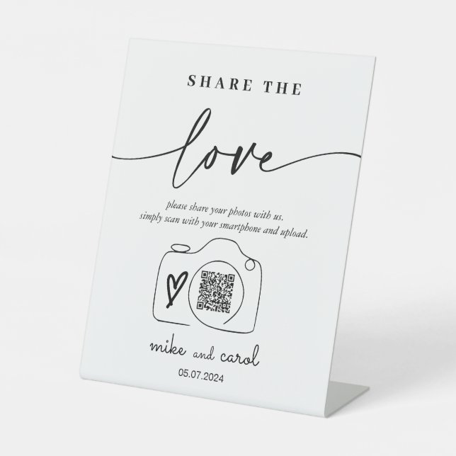 Expositor En L Boda Comparte El Amor | Foto compartida Código QR (Anverso)