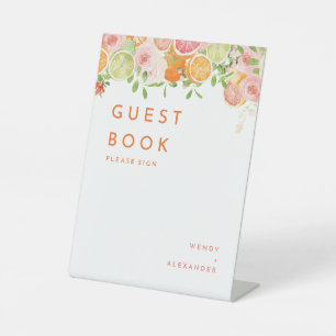 Expositor En L Boda de acuarela Citrus